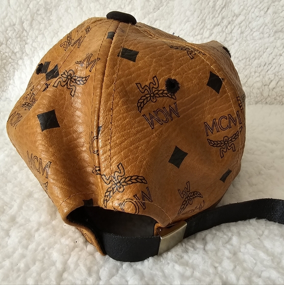 💯Authentic MCM Snapback Monogram Baseball Laether Cap - Picture 3 of 14